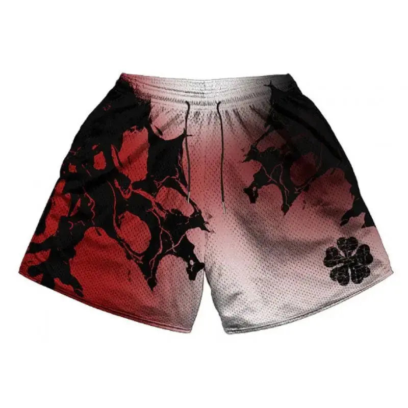 Cartoon anime Naruto one piece peripheral casual sports pants for men and women, home fitness breathable training running shorts
