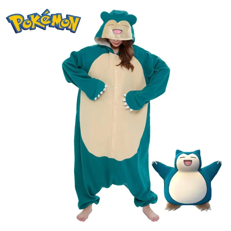 Onesie Snorlax Cosplay Costume Christmas Pajamas Fleece Women One-Piece Kigurumi Full Body Pijama Anime Whole Clothes