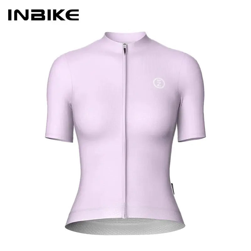 INBIKE Pro Women’s Short Sleeve Jersey Breathable Summer MTB Cycling Clothing with Rear Pocket Bicycle Jersey Quick Dry Clothes