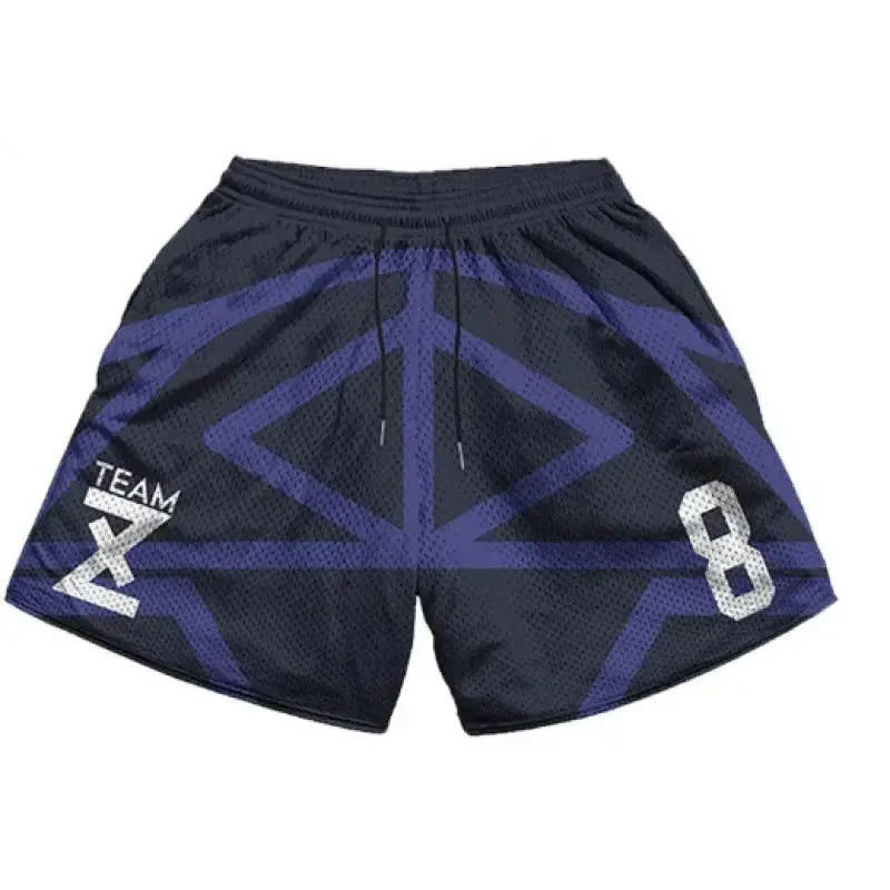 Cartoon anime Naruto one piece peripheral casual sports pants for men and women, home fitness breathable training running shorts