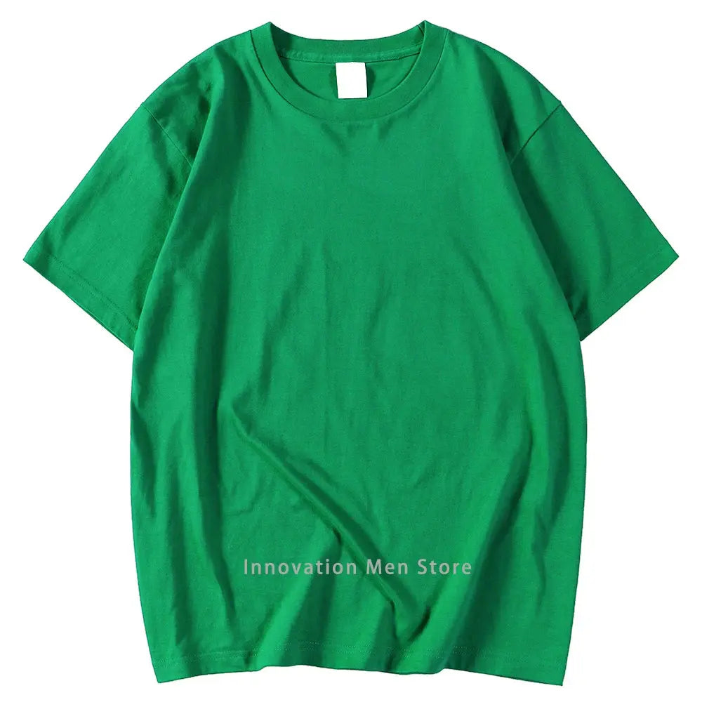 14 Colors Candy Color 100% Cotton T-Shirts Men Women Oversized Short Sleeves Casual Breathable S-XXXL Tee Clothing Soft T Shirts