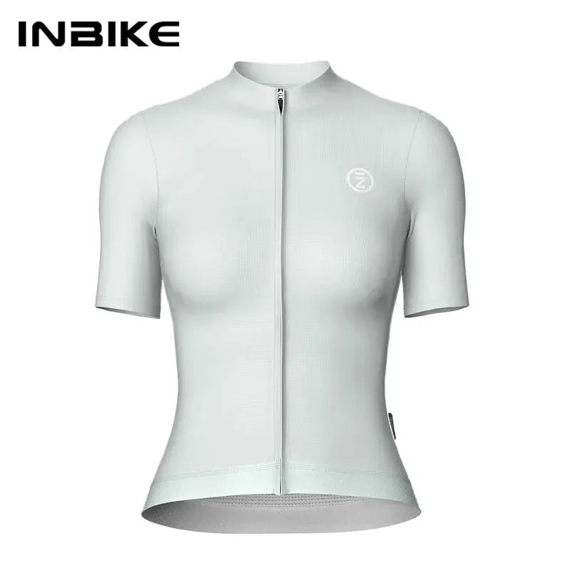 INBIKE Pro Women’s Short Sleeve Jersey Breathable Summer MTB Cycling Clothing with Rear Pocket Bicycle Jersey Quick Dry Clothes