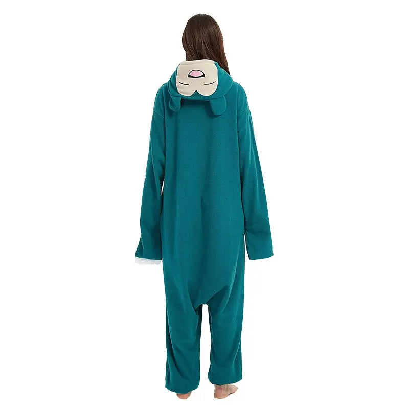 Onesie Snorlax Cosplay Costume Christmas Pajamas Fleece Women One-Piece Kigurumi Full Body Pijama Anime Whole Clothes