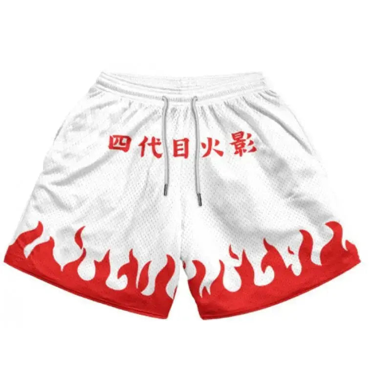 Cartoon anime Naruto one piece peripheral casual sports pants for men and women, home fitness breathable training running shorts