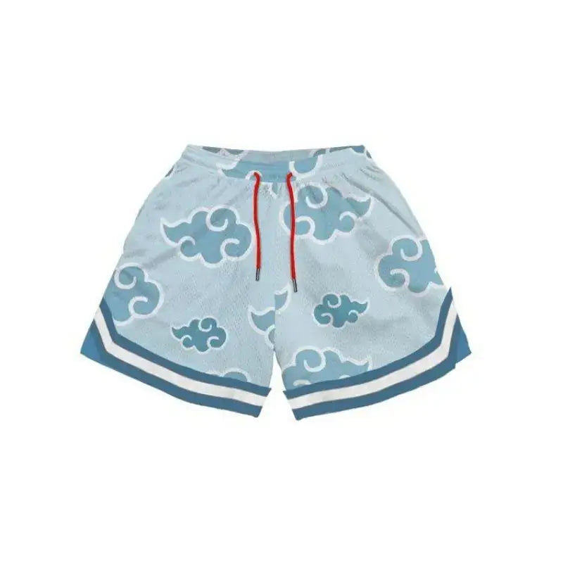 Cartoon anime Naruto one piece peripheral casual sports pants for men and women, home fitness breathable training running shorts